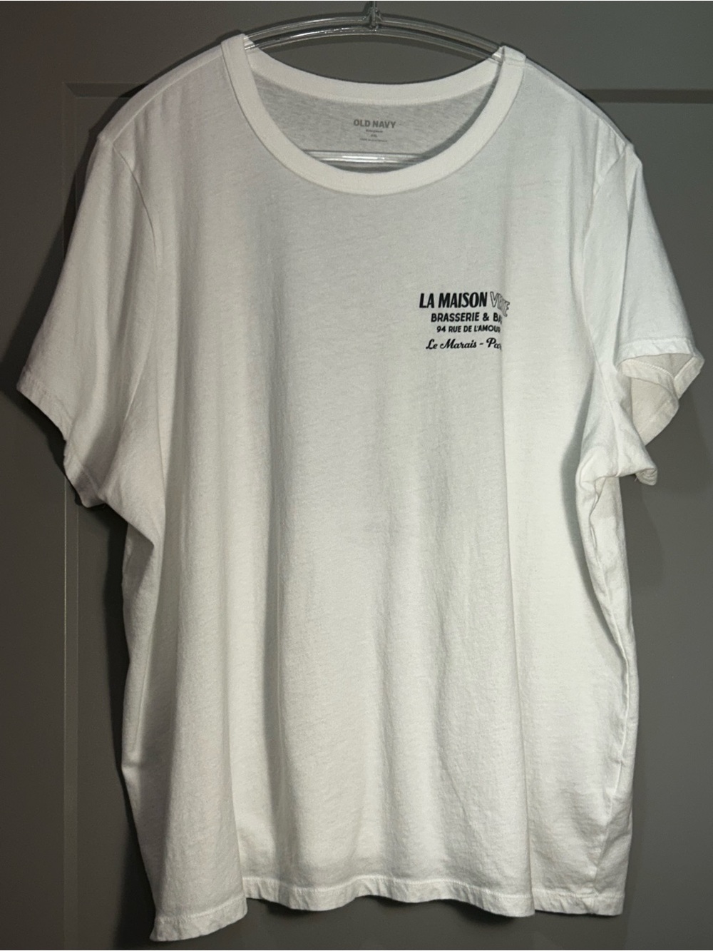 Old Navy | Short-Sleeve Graphic Tee | Women’s | White with Black Logo | XXL |NWT